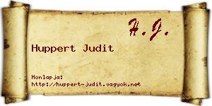 Huppert Judit névjegykártya